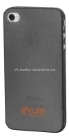 Ультратонкий пластиковый чехол для iPhone 4/4S Clever Ultralight Cover, цвет черный