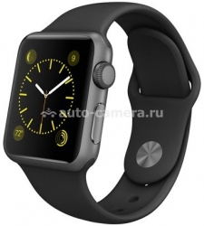 Умные часы для iPhone Apple Watch Sport, корпус 38 мм, цвет чёрный спортивный ремешок
