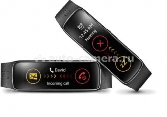 Умные наручные часы для смартфонов и планшетов Samsung Gear Fit, цвет black