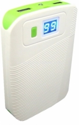 Универсальный аккумулятор Auzer 9600 mAh, цвет White / Green (AP-9600)