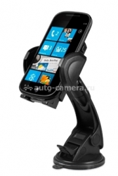 Универсальный автомобильный держатель для iPhone, Samsung и HTC Macally Suction Mount Holder, цвет черный (MGRIP2) (MGRIP2)