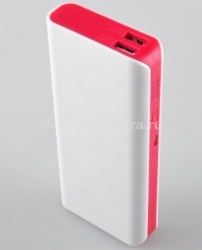 Универсальный внешний аккумулятор для iPhone, iPad, Samsung и HTC Auzer 11000 mAh, цвет White / Red (AP11000)