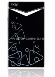 Универсальный внешний аккумулятор для iPhone, iPad, Samsung и HTC Lomui Marble 10000 mAh, цвет черный с треугольниками (L102)