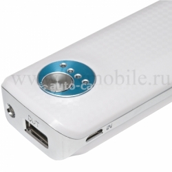 Универсальный внешний аккумулятор для iPhone, iPad, Samsung и HTC Power Bank 5600 mAh, цвет white (BRS-056WH)