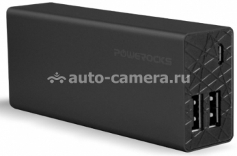 Универсальный внешний аккумулятор для iPhone, iPad, Samsung и HTC Powerocks Rose Stone 6000 mAh, цвет Black (RS-PR-2AB)