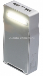 Универсальный внешний аккумулятор для iPhone, iPad, Samsung и HTC Promate ProVolta-9 9000 mAh, цвет silver