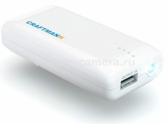 Универсальный внешний аккумулятор для iPhone, iPod, iPad, Samsung и HTC Craftmann 5000 mAh, цвет white (UNI 500)