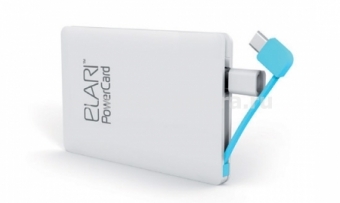 Универсальный внешний аккумулятор для iPhone, iPod, Samsung и HTC Elari PowerCard 2500 mAh, цвет White