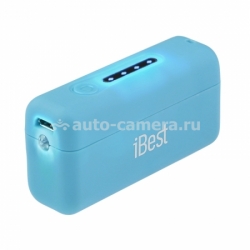 Универсальный внешний аккумулятор для iPod, iPhone, iPad, Samsung и HTC iBest CS26 2600 mAh, цвет голубой