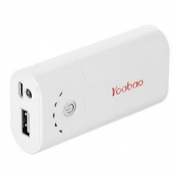 Универсальный внешний аккумулятор для iPod, iPhone, iPad, Samsung и HTC Yoobao Power Bank 3400 mAh, цвет белый (YB-620)