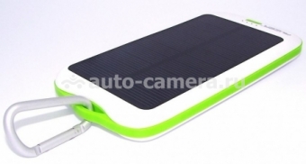Универсальный внешний аккумулятор с солнечной батареей AUZER 10 000 mAh, цвет White / Green (APS-10000)