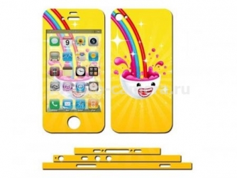 Виниловая наклейка на iPhone 4 "Чашка радуги"