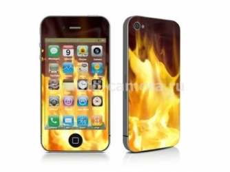 Виниловая наклейка на iPhone 4 "Огонь"
