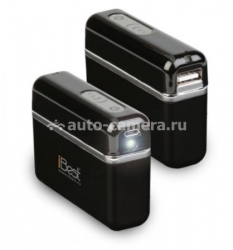 Внешний аккумулятор с встроенным светодиодным фонариком для iPhone, iPod, iPad, Samsung и HTC iBest 5200mAh, цвет черный (PB-5200B/B)