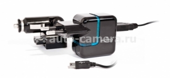 Зарядное устройство для для iPhone, iPad, Samsung и HTC PURO Travel Power+ Car Charger (TPMINI)