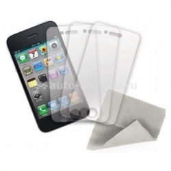Зеркальная защитная пленка для iPhone 4 и 4S Griffin Screen Care Kit, в комплекте 3 шт (GB01717)